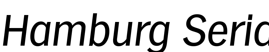 Hamburg Serial Regular Italic Font Download Free